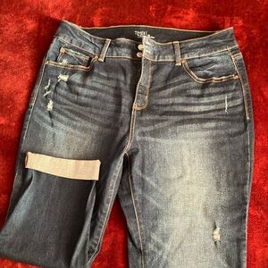 Plus size stretchy Blue jeans